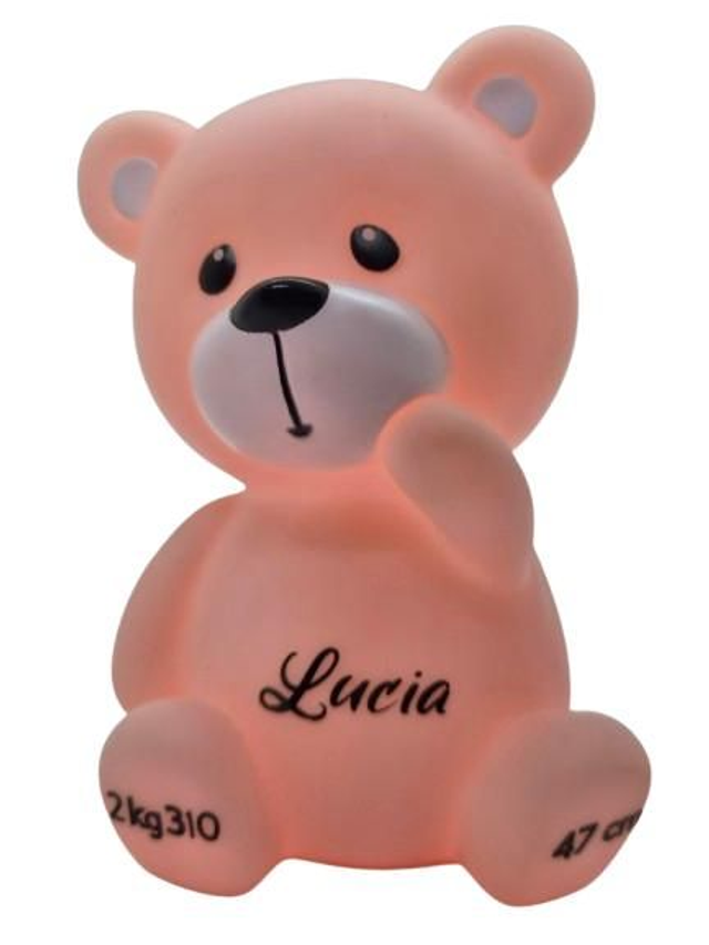 Veilleuse ourson personnalisée – Naissance de Bébé