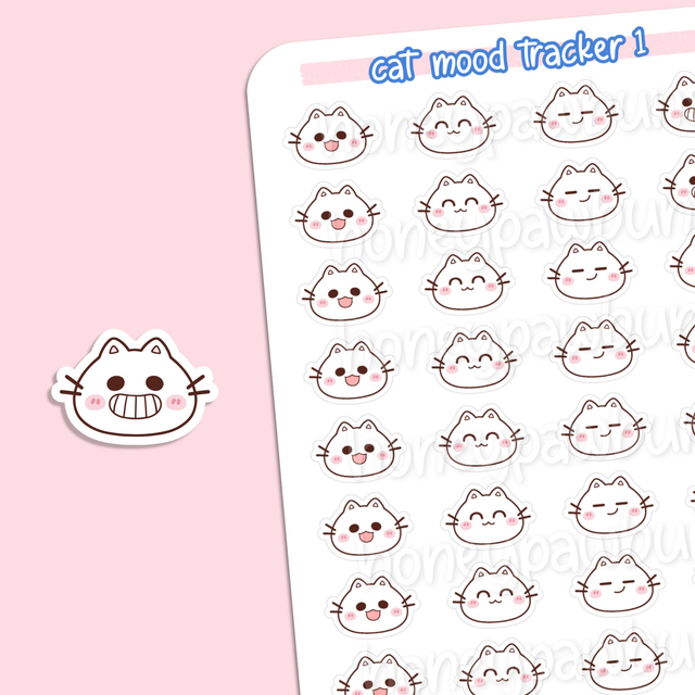 Katzen Stimmungstracker Nr. 1 Sticker Sheet - ST2309