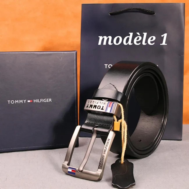 Ceinture TY HR en cuir avec boucle ardillon pour homme 120 cm