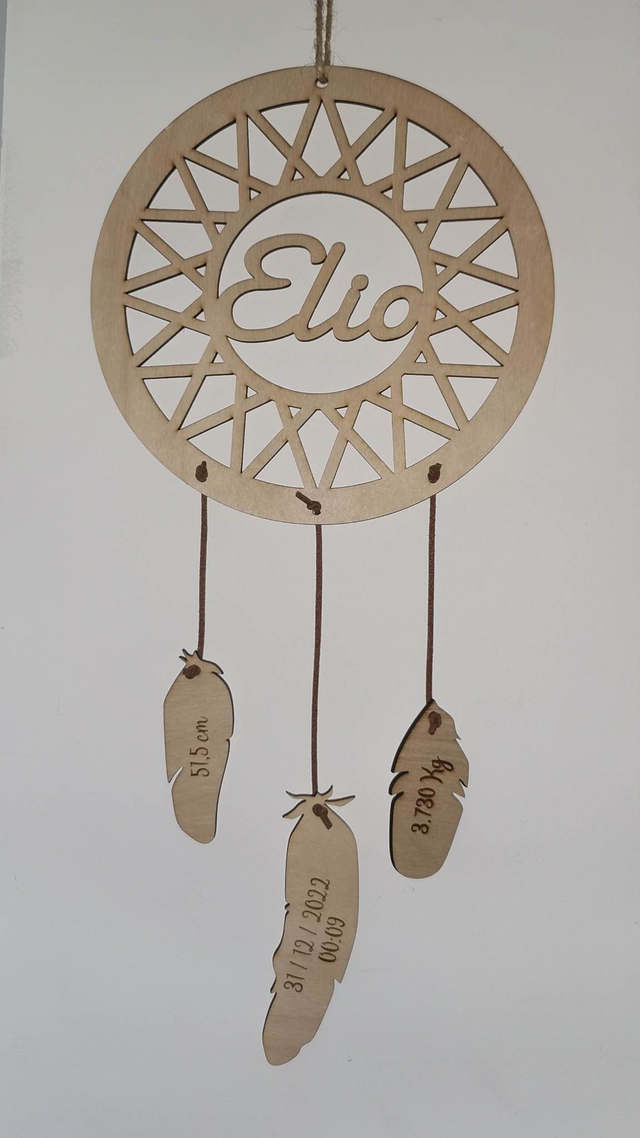 Pancarte naissance attrape rêves