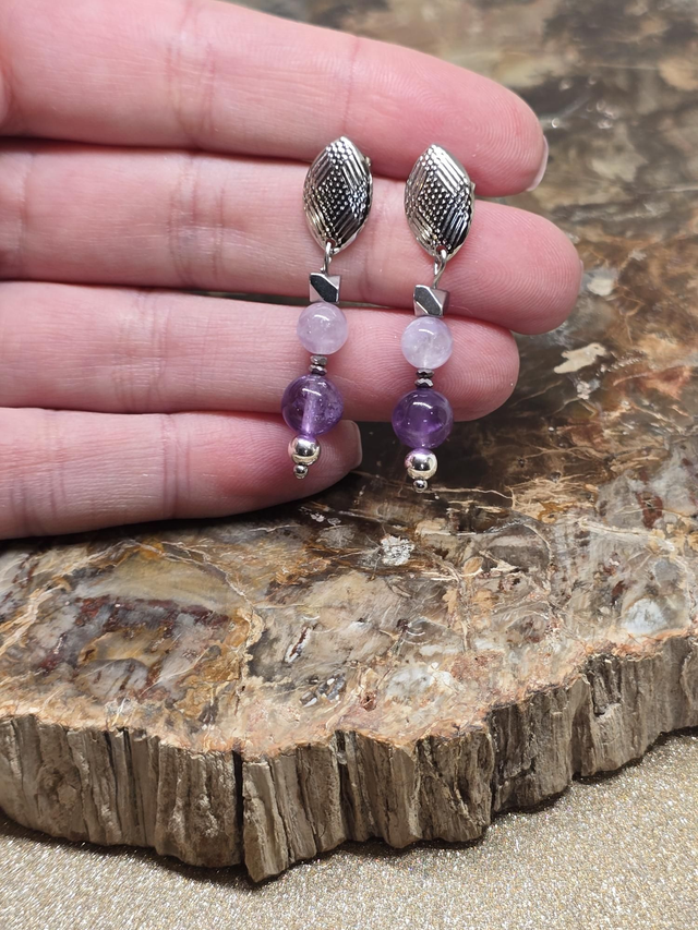 Boucles d'oreilles Améthyste
