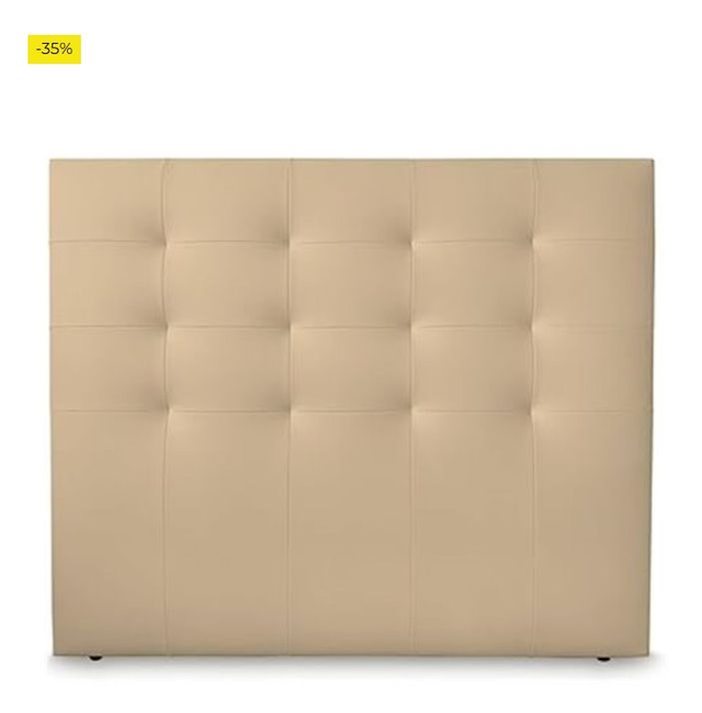 Duérmete Online, Cabecero Modelo Napoli Acolchado, Tapizado en Polipiel de Alta Gama, Medidas: 105 x 120 cm (para Cama de 90