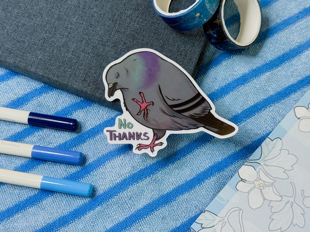 Pigeon Sticker - No Thanks