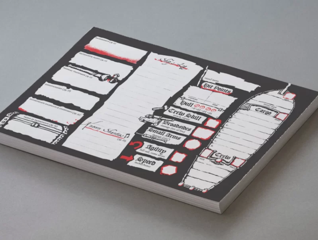 Pirate Borg - Character &amp; Ship Sheet Pad