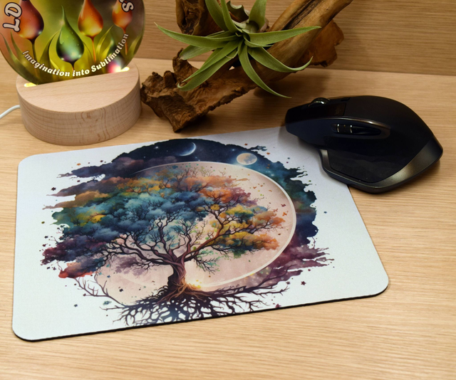 Mystical Tree of Light Mouse Mat – Anti-Slip &amp; Smooth Surface