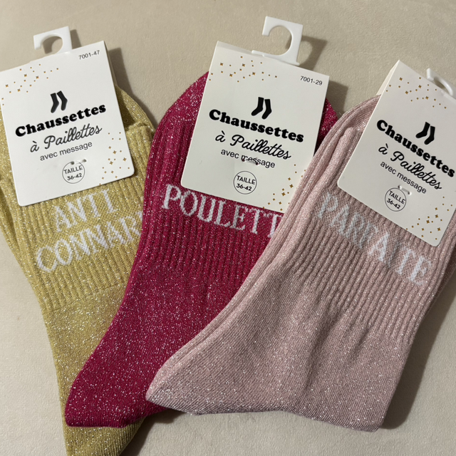 Chaussette à paillettes lot 2 