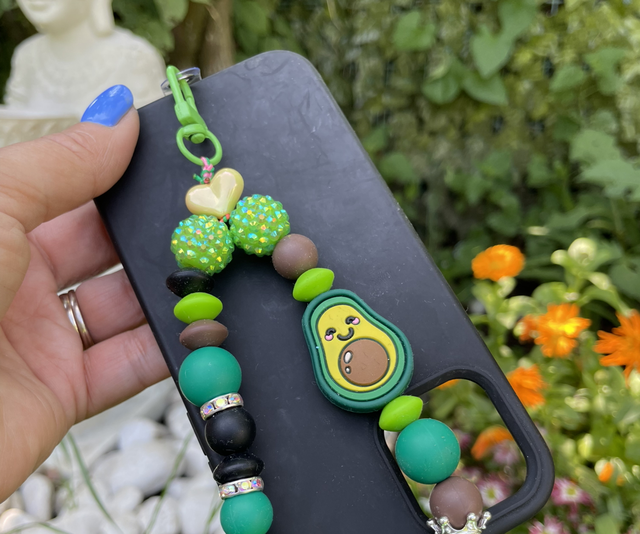 Mobile phone wrist bracelet “awokado”