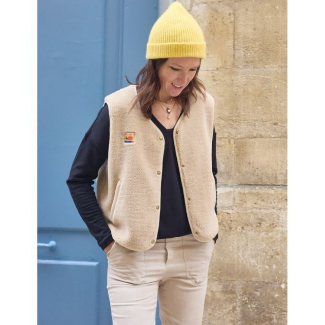 Gilet sherpa réversible sans poches