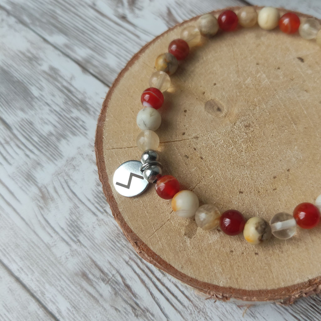 Bracelet lithothérapie &quot;Confiance en soi, optimisme&quot;