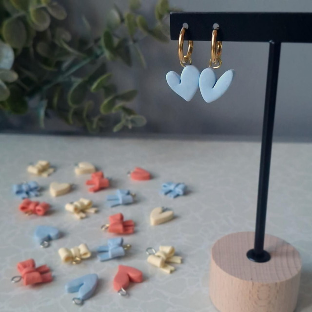 Coeurs bleus doré - Interchangeables