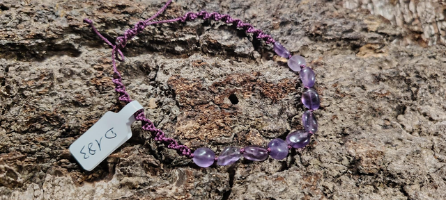 Bracelet macramé améthyste 