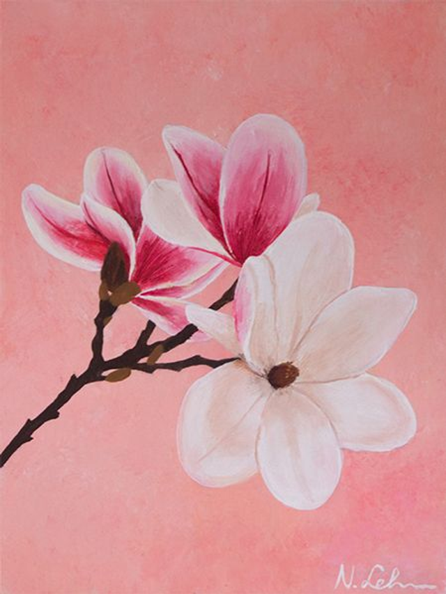 Zarte Magnolien - Original