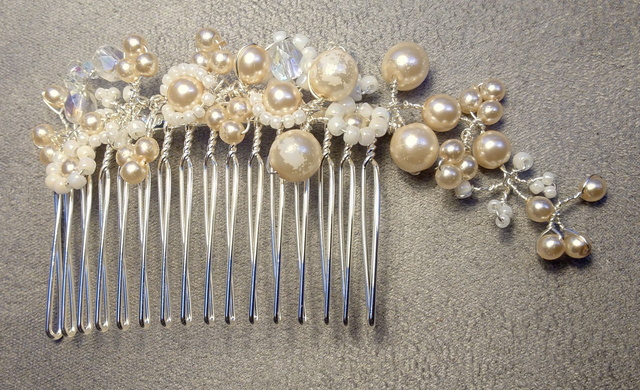 Decorative Silver Hair Comb