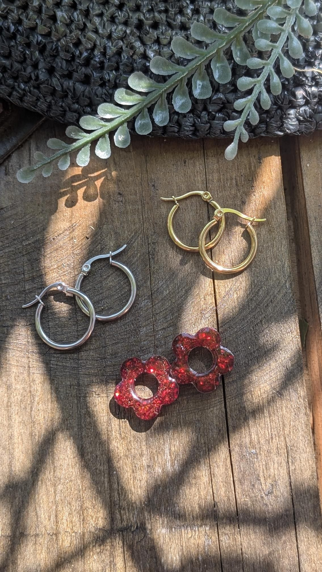 Boucles d&#039;oreilles fleurs 