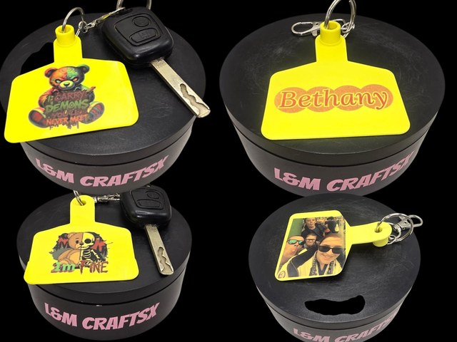 Cow Tag Key Rings 
