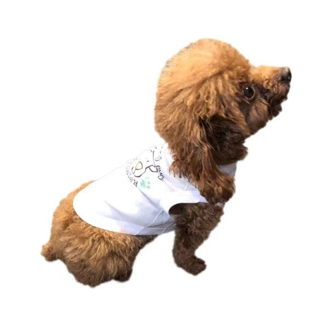 Custom dog top white 