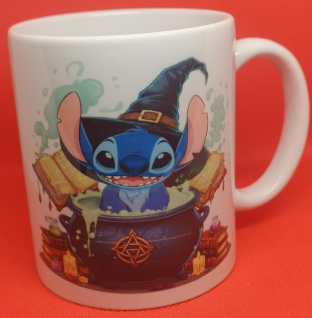 Custom Unofficial Printed Witch Stitch With Cauldron 11oz Boxed Mug. 