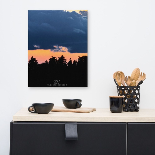 Canvas sunset silhouette