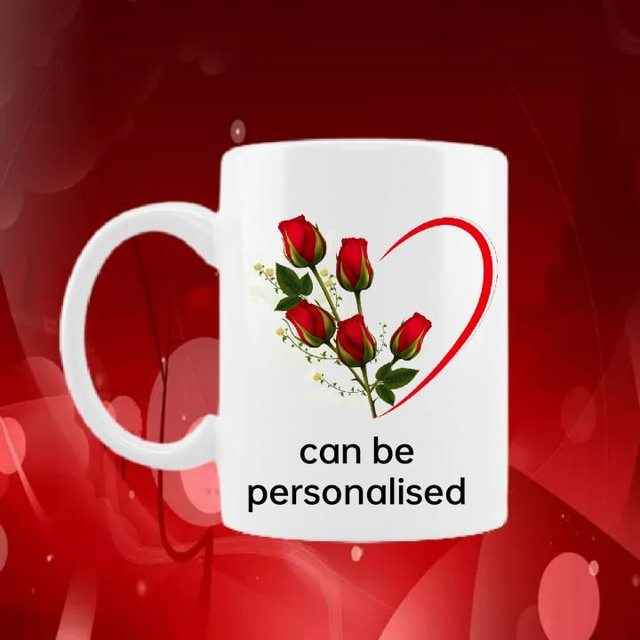 Beautiful Roses Mug Ideal For Valentine's Day Mother's Day Birthday Etc With Free Personalisation 