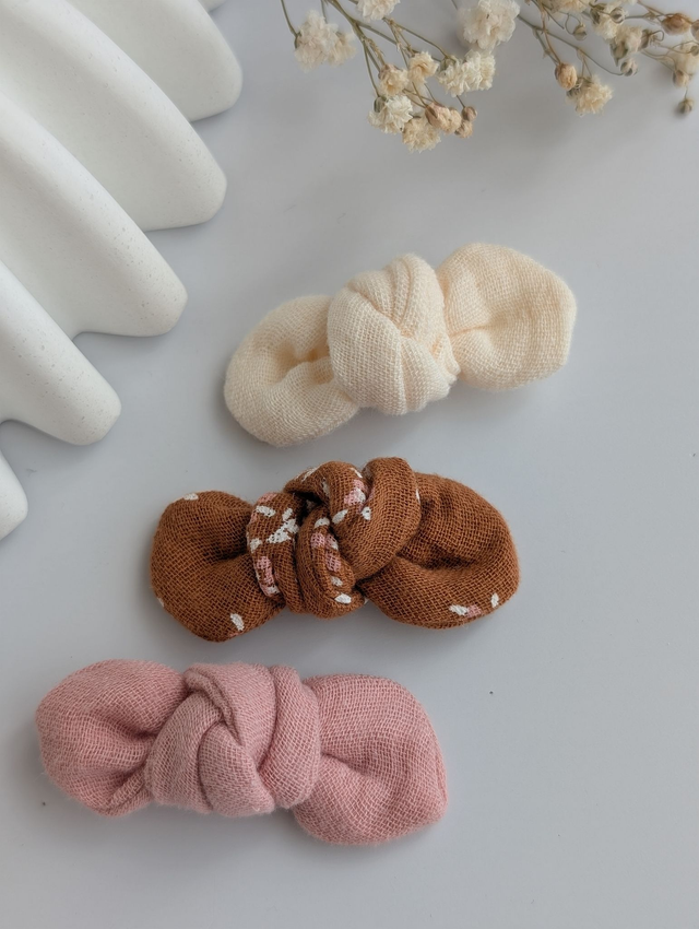 Lot de barrettes noeud Romie