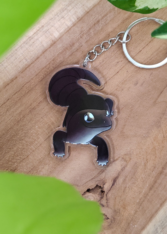 Porte-clés - Gecko Léopard Black night