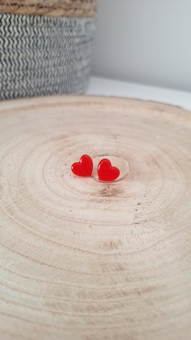 Puces cœurs plats rouges 