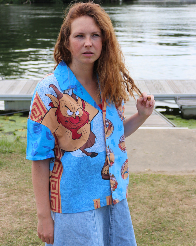  Chemise Upcyclée – Disney Hercules – Taille 36 Unisexe 