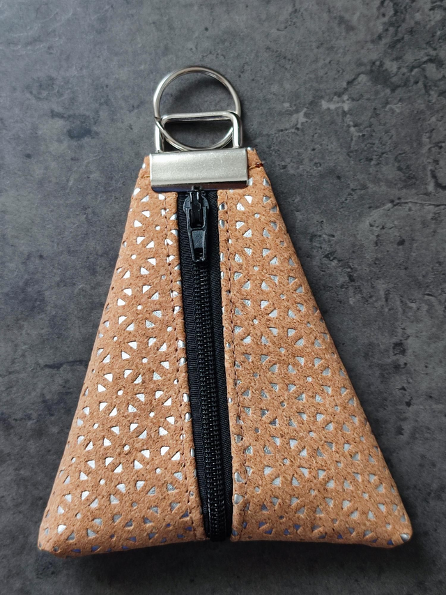 Porte monnaie/clefs berlingot "Dentelle métallique"