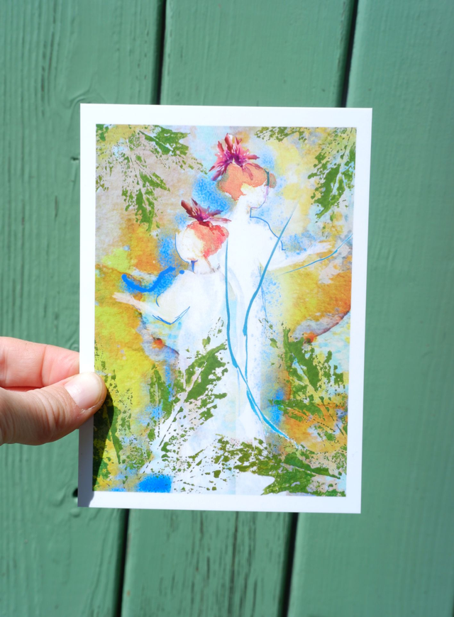 Carte postale A6 illustration "Les rousses"