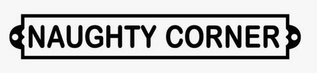 Naughty corner cast iron sign 