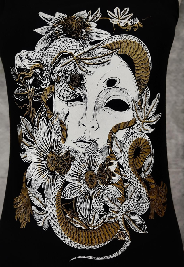 T-Shirt Lace "Snake & Mask"