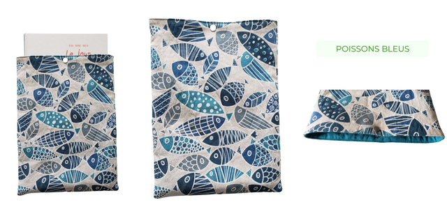 Pochette pour livre - Taille L - Divers motifs