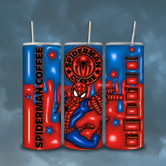 Tumbler 3D Starbuck Spiderman