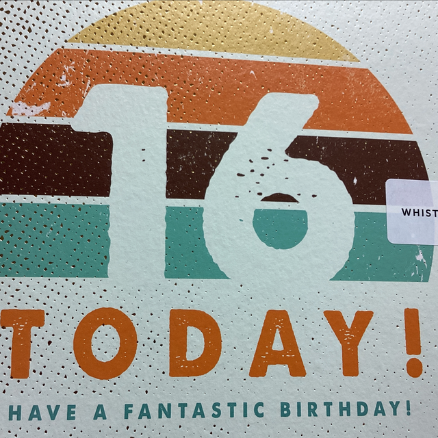 Birthday Age 16th (Stripes) WF
