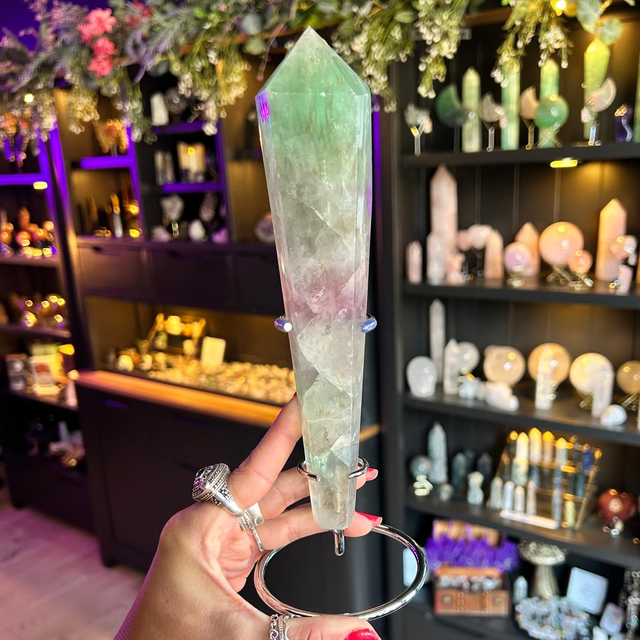 Fluorite Wand with Stand