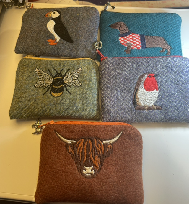 Mini Tweed Pouches