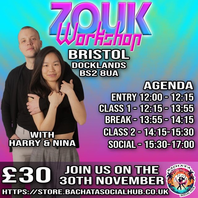 30th Nov - Zouk Workshop - Harry &amp; Nina