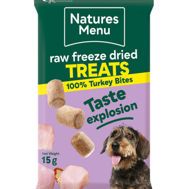 Freeze Dried Turkey Bites 15g e