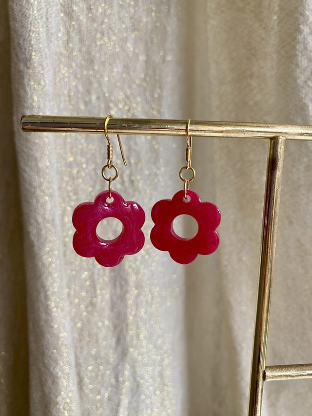 BO fleurs simples petites - framboise