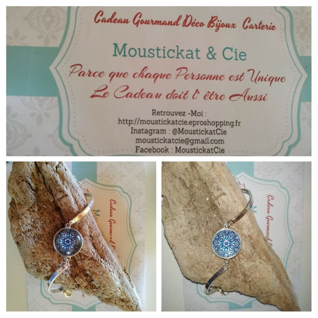 Bracelet cabochon &quot; Mandalas &quot;