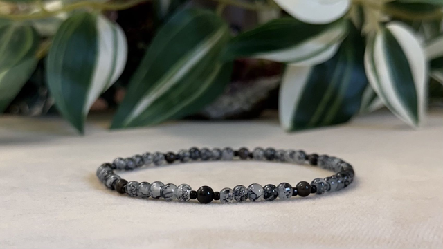 Bracelet | Obsidienne Argentée - Sobre 1