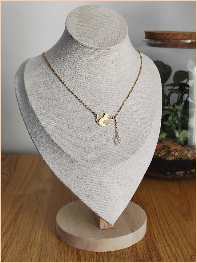 Collier chat doré