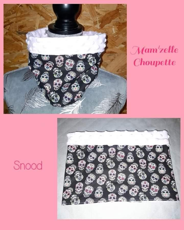 Snood skull 8-12 ans