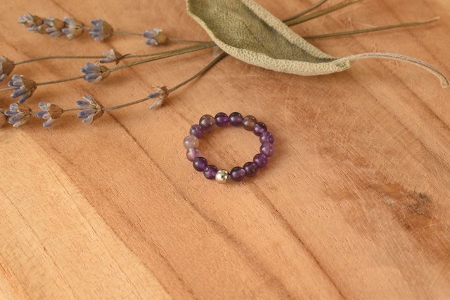 Bague Litho – Améthyste : Apaisement &amp; Connexion spirituelle