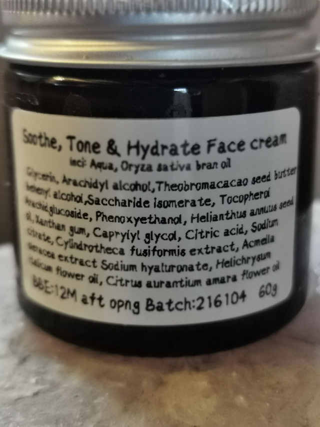 Face Cream-Soothe, Tone & Hydrate 60ml
