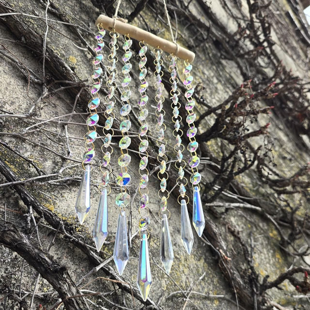 Mobile attrape lumière avec effet miroir cristal