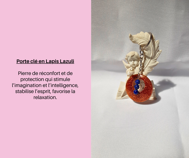 3- Porte Clés en Lapis Lazuli