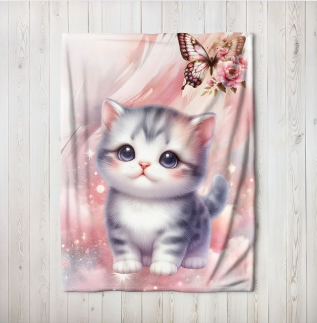 Couverture personnalisé chaton