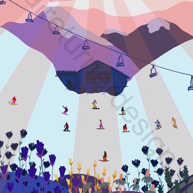 “Apres-ski” Tirage Fine Art