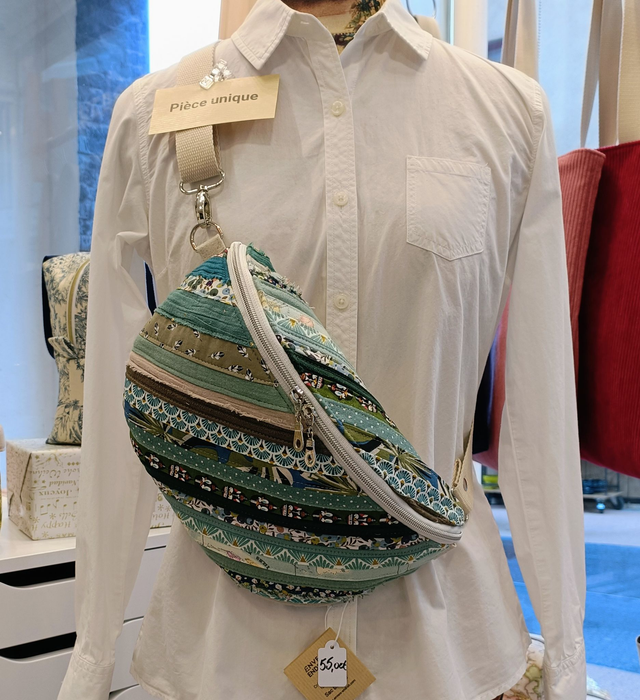 Sac banane en chutes de tissu